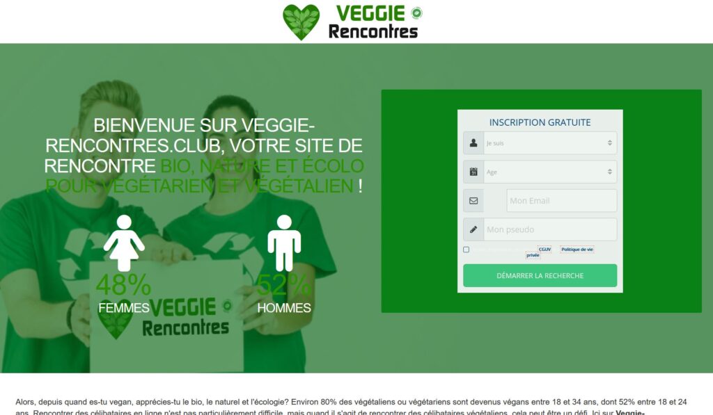 Avis Veggie-Rencontres - Site de rencontre bio et écolo pour végétariens et vegans