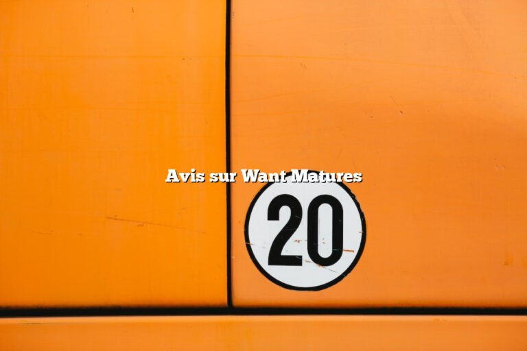 Avis sur Want Matures