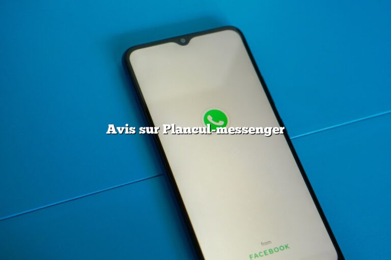 Avis sur Plancul-messenger