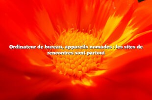 Ordinateur de bureau, appareils nomades : les sites de rencontres sont partout